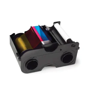 Fargo 45100 YMCKO Color Ribbon with Cleaning Roller